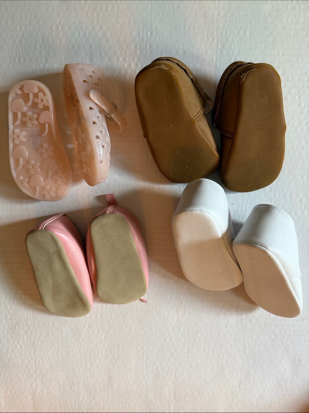 Baby Girls Pink Mary Jane Ballet Flats, jelly shoes, Dress Shoes & White Walkers - Picture 2 of 7